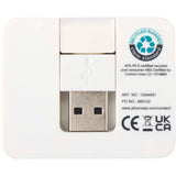 Hub USB a 4 porte con uscita USB-A e Tipo-C e doppio ingresso in plastica riciclata Gaia personalizzato con logo - Pubblienne