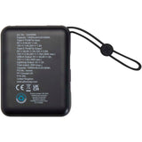 Power bank per tablet da 10.000 mAh e 35 W con cavo Tipo-C integrato in plastica riciclata Acrux personalizzato con logo - Pubblienne