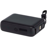 Power bank per tablet da 10.000 mAh e 35 W con cavo Tipo-C integrato in plastica riciclata Acrux personalizzato con logo - Pubblienne