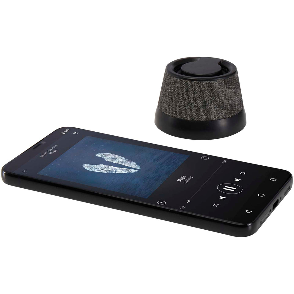 Speaker wireless magnetico in plastica riciclata da 3 W Horna personalizzato con logo - Pubblienne