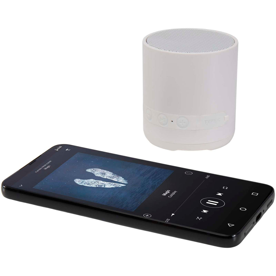 Speaker wireless da 3 W in plastica riciclata Hunor personalizzato con logo - Pubblienne