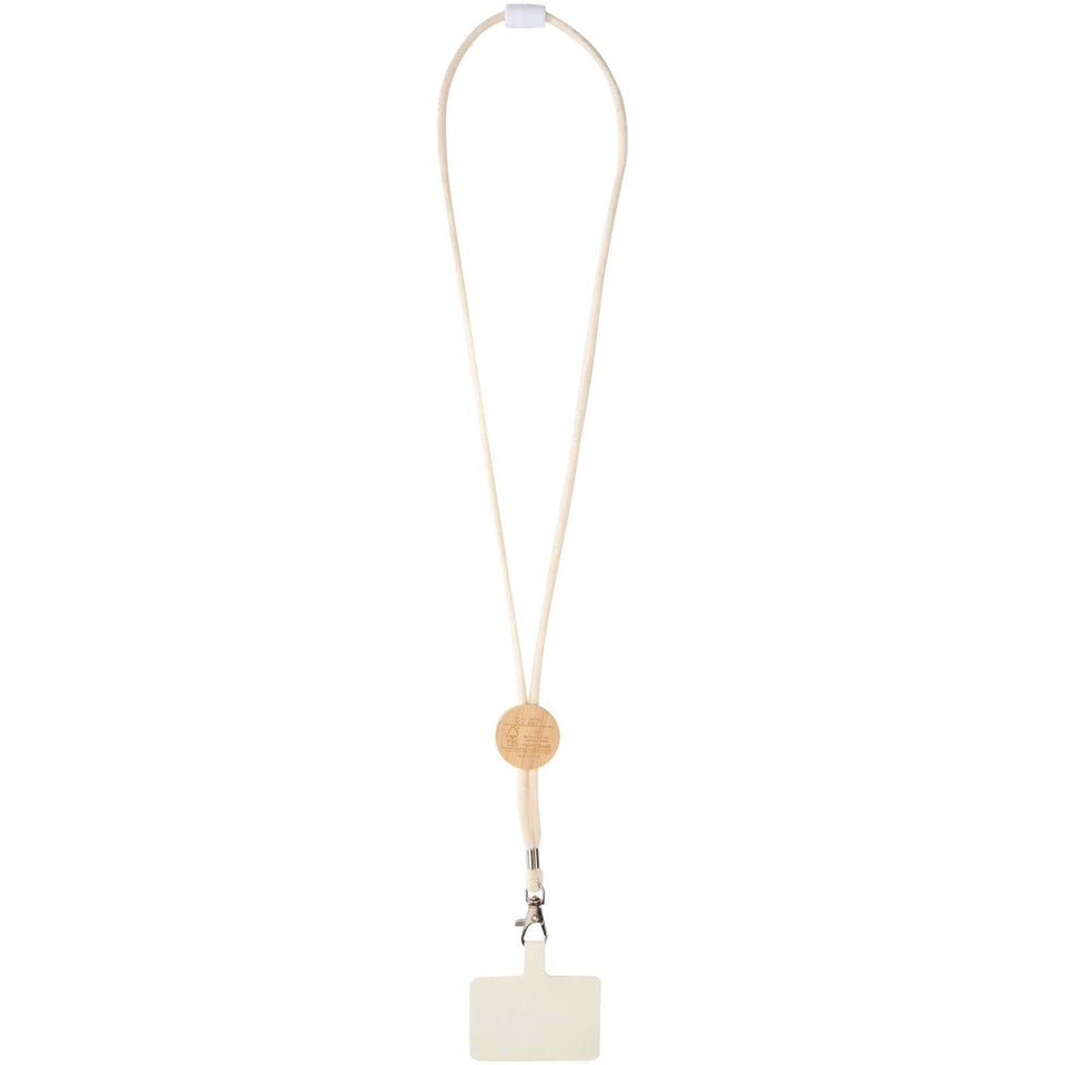 Lanyard per smartphone con dettagli in bambù Adhab personalizzato con logo - Pubblienne
