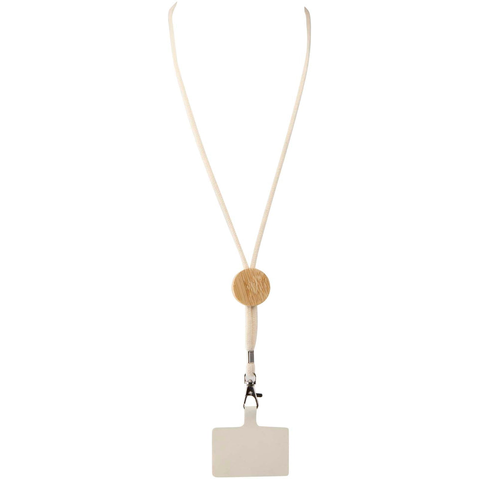 Lanyard per smartphone con dettagli in bambù Adhab personalizzato con logo - Pubblienne