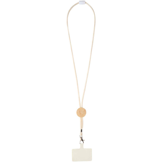 Lanyard per smartphone con dettagli in bambù Adhab personalizzato con logo - Pubblienne