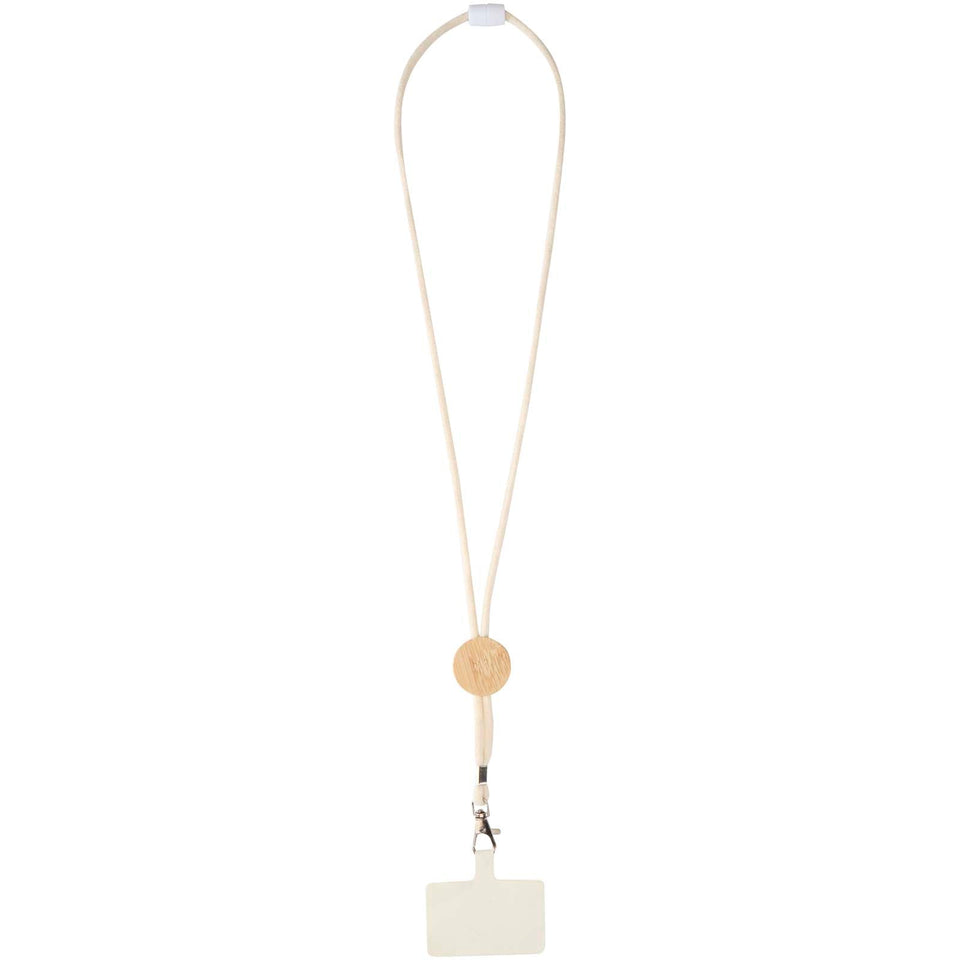 Lanyard per smartphone con dettagli in bambù Adhab personalizzato con logo - Pubblienne
