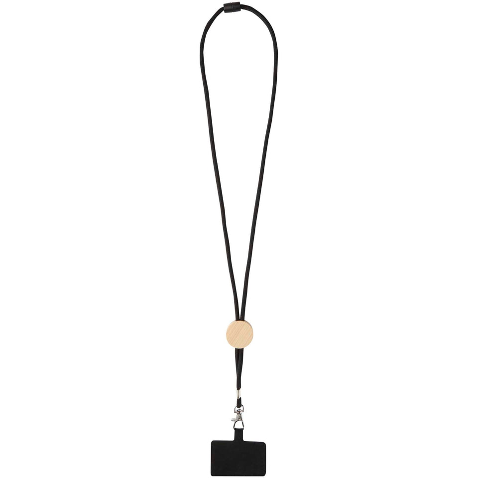 Lanyard per smartphone con dettagli in bambù Adhab personalizzato con logo - Pubblienne