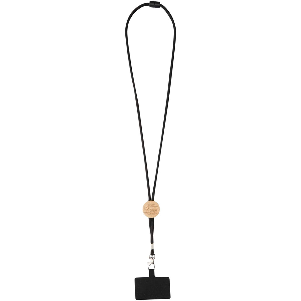 Lanyard per smartphone con dettagli in bambù Adhab personalizzato con logo - Pubblienne