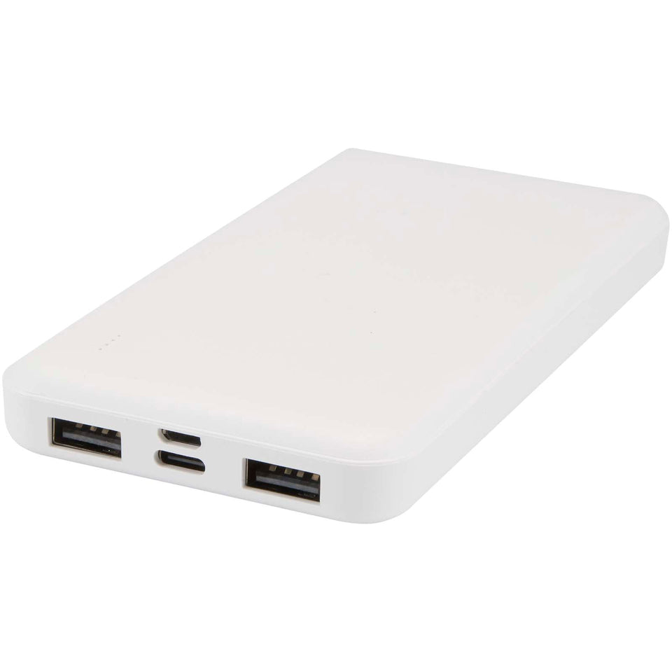 Power bank da 10.000 mAh e 10 W in plastica riciclata Intan personalizzato con logo - Pubblienne