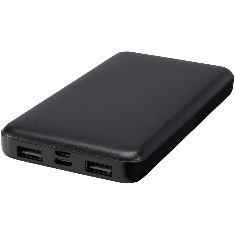 Power bank da 10.000 mAh e 10 W in plastica riciclata Intan personalizzato con logo - Pubblienne
