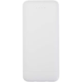 Power bank da 10.000 mAh e 10 W in plastica riciclata con 2 cavi integrati Adhil personalizzato con logo - Pubblienne