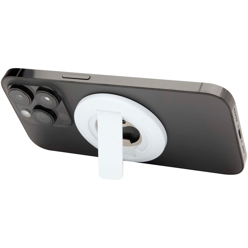 Supporto per telefono magnetico in plastica riciclata con apribottiglie Ain personalizzato con logo - Pubblienne