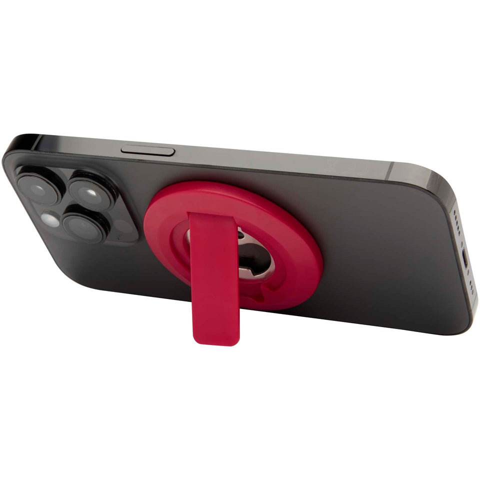 Supporto per telefono magnetico in plastica riciclata con apribottiglie Ain personalizzato con logo - Pubblienne