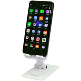 Supporto per telefono pieghevole in plastica riciclata con supporto da tavolo in metallo Alhena personalizzato con logo - Pubblienne