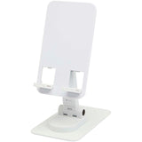 Supporto per telefono pieghevole in plastica riciclata con supporto da tavolo in metallo Alhena personalizzato con logo - Pubblienne
