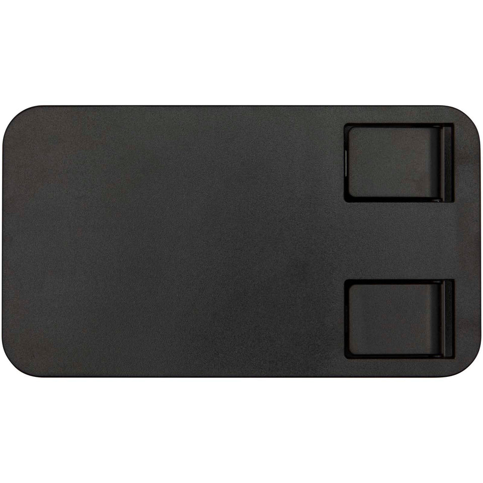 Supporto per telefono pieghevole in plastica riciclata con supporto da tavolo in metallo Alhena personalizzato con logo - Pubblienne