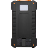 Robusto power bank a energia solare da 5.000 mAh e 10 W in plastica riciclata con torcia incorporata Altair personalizzato con logo - Pubblienne