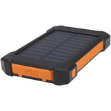 Robusto power bank a energia solare da 5.000 mAh e 10 W in plastica riciclata con torcia incorporata Altair personalizzato con logo - Pubblienne