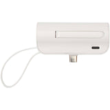 Power bank Tipo-C da 5.000 mAh e 10 W in plastica riciclata con supporto ribaltabile integrato e cavo 2 in 1 Alnair personalizzato con logo - Pubblienne