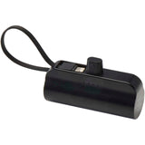 Power bank Tipo-C da 5.000 mAh e 10 W in plastica riciclata con supporto ribaltabile integrato e cavo 2 in 1 Alnair personalizzato con logo - Pubblienne
