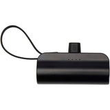 Power bank Tipo-C da 5.000 mAh e 10 W in plastica riciclata con supporto ribaltabile integrato e cavo 2 in 1 Alnair personalizzato con logo - Pubblienne