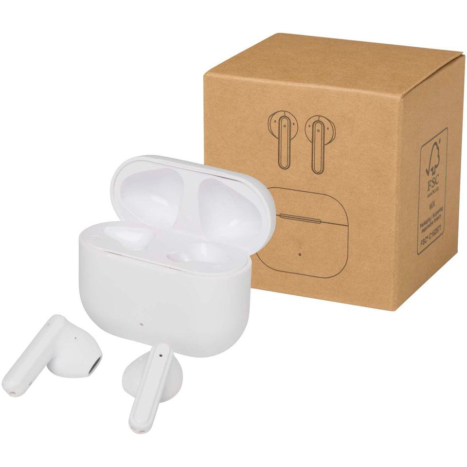 Cuffie Bluetooth® True Wireless in plastica riciclata Altais personalizzato con logo - Pubblienne