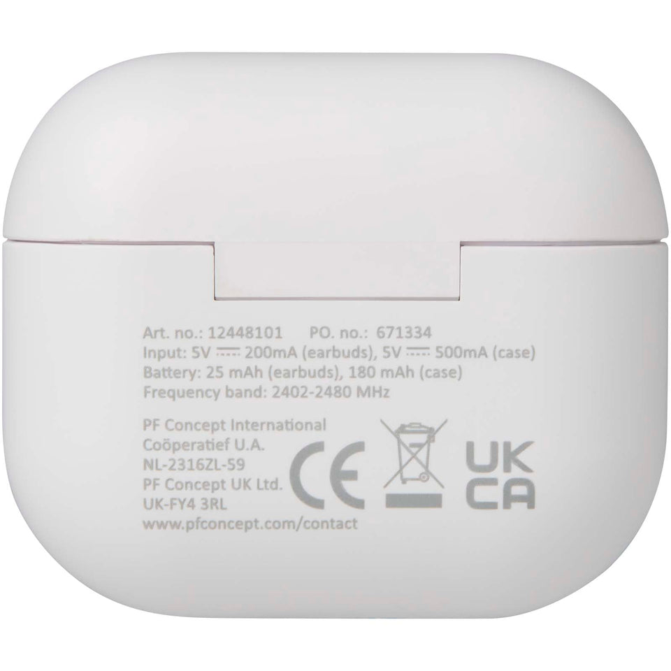 Cuffie Bluetooth® True Wireless in plastica riciclata Altais personalizzato con logo - Pubblienne