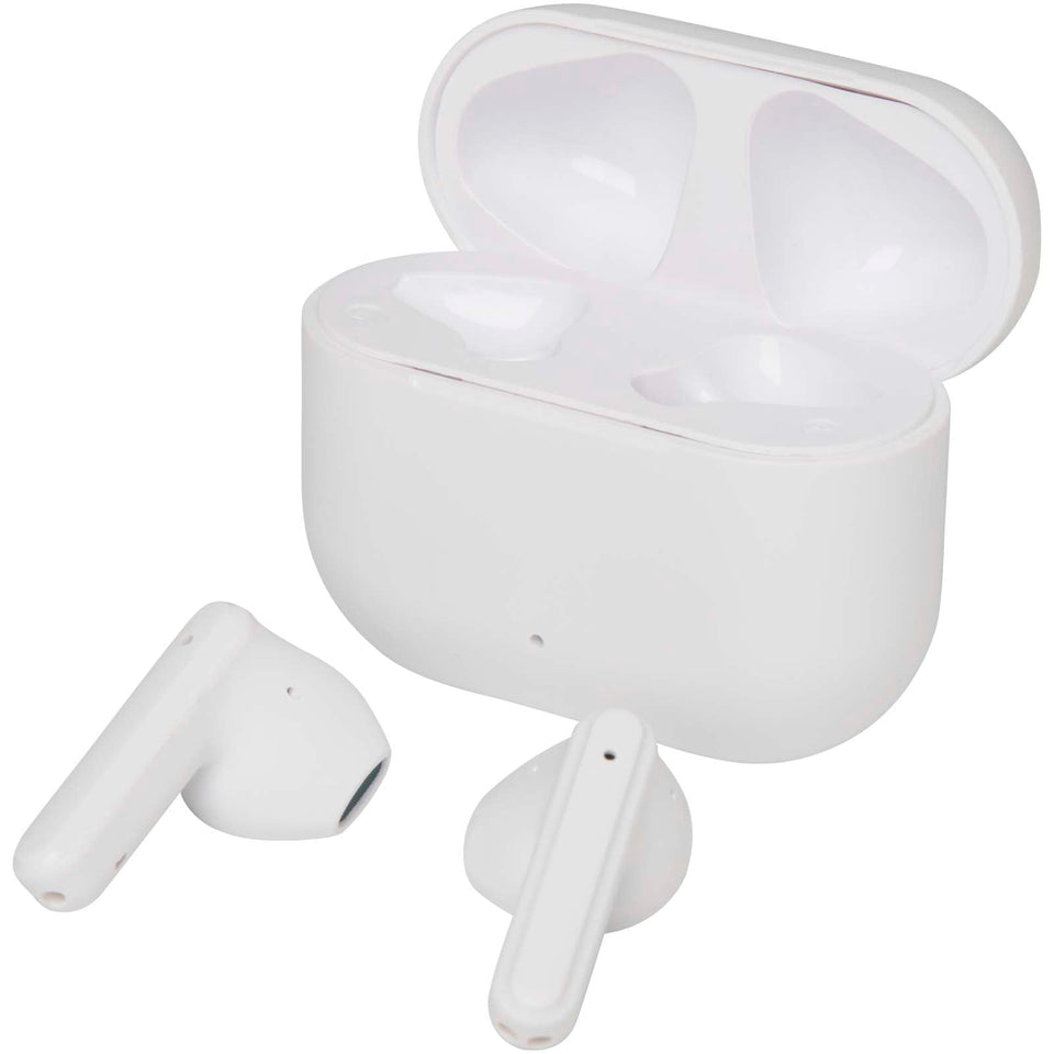 Cuffie Bluetooth® True Wireless in plastica riciclata Altais personalizzato con logo - Pubblienne