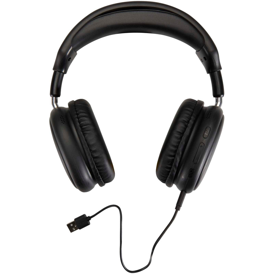 Cuffie Bluetooth® over-ear wireless in plastica riciclata Alzir personalizzato con logo - Pubblienne