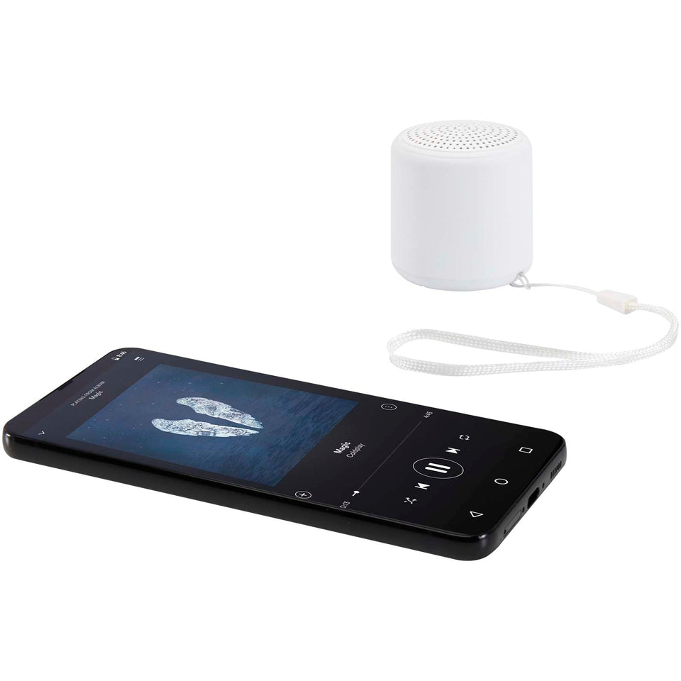 Speaker Bluetooth® wireless in plastica riciclata da 3 W Velkis personalizzato con logo - Pubblienne