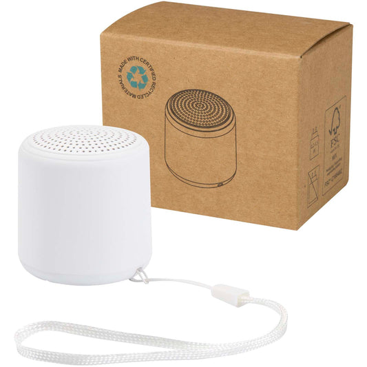 Speaker Bluetooth® wireless in plastica riciclata da 3 W Velkis personalizzato con logo - Pubblienne