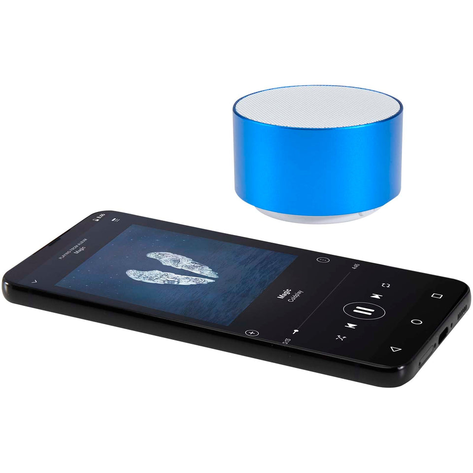 Speaker Bluetooth® wireless in alluminio riciclato da 3 W Ankaa personalizzato con logo - Pubblienne