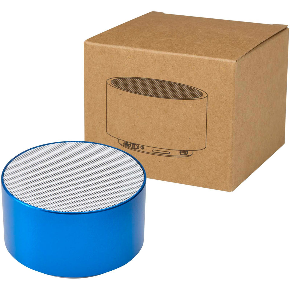 Speaker Bluetooth® wireless in alluminio riciclato da 3 W Ankaa personalizzato con logo - Pubblienne