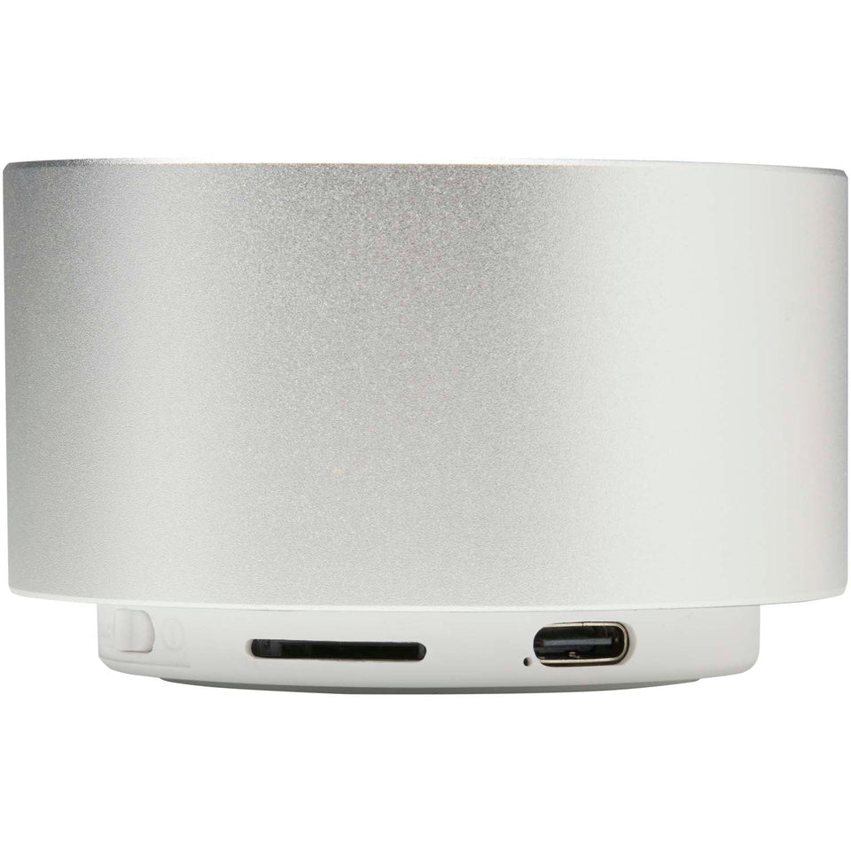 Speaker Bluetooth® wireless in alluminio riciclato da 3 W Ankaa personalizzato con logo - Pubblienne