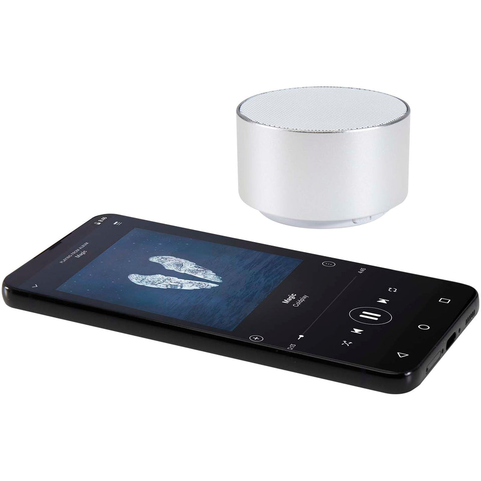 Speaker Bluetooth® wireless in alluminio riciclato da 3 W Ankaa personalizzato con logo - Pubblienne