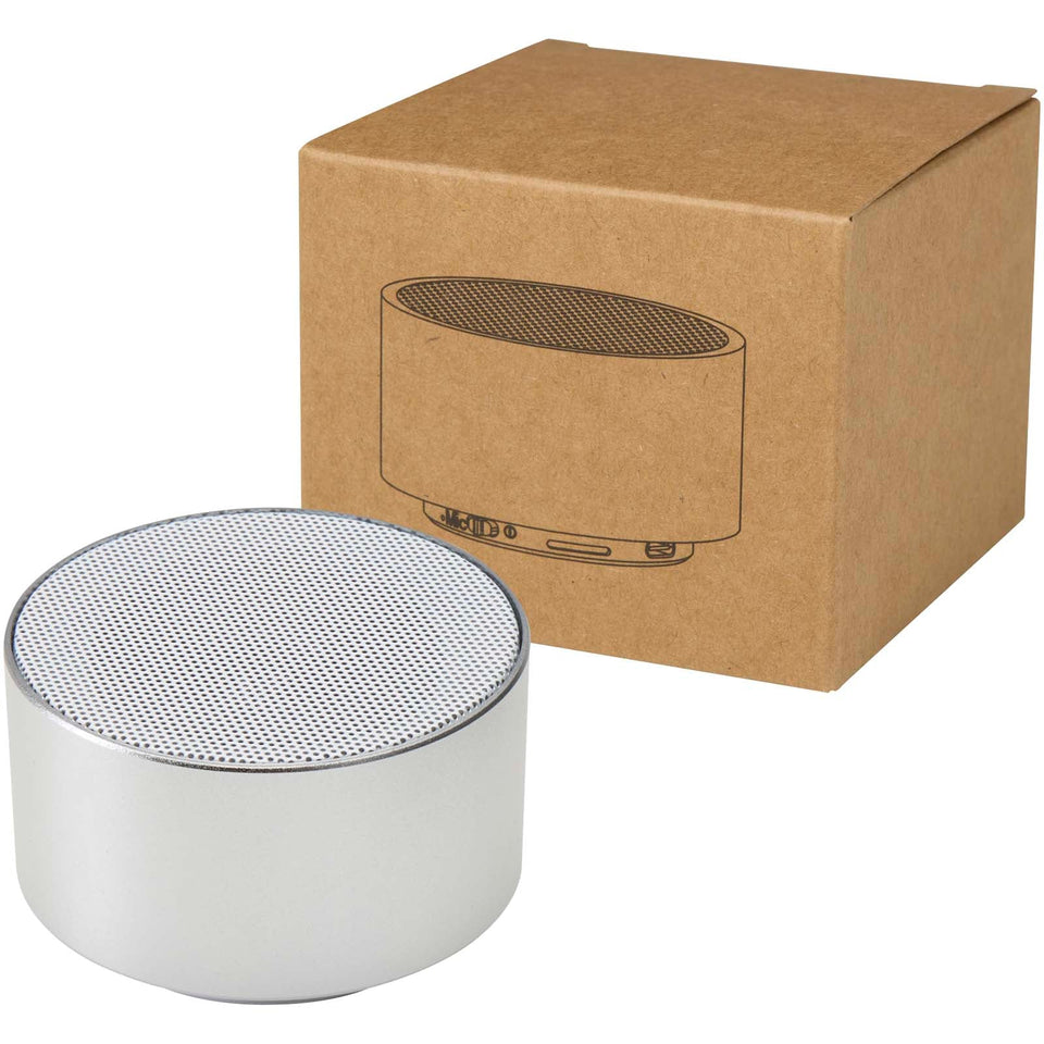 Speaker Bluetooth® wireless in alluminio riciclato da 3 W Ankaa personalizzato con logo - Pubblienne
