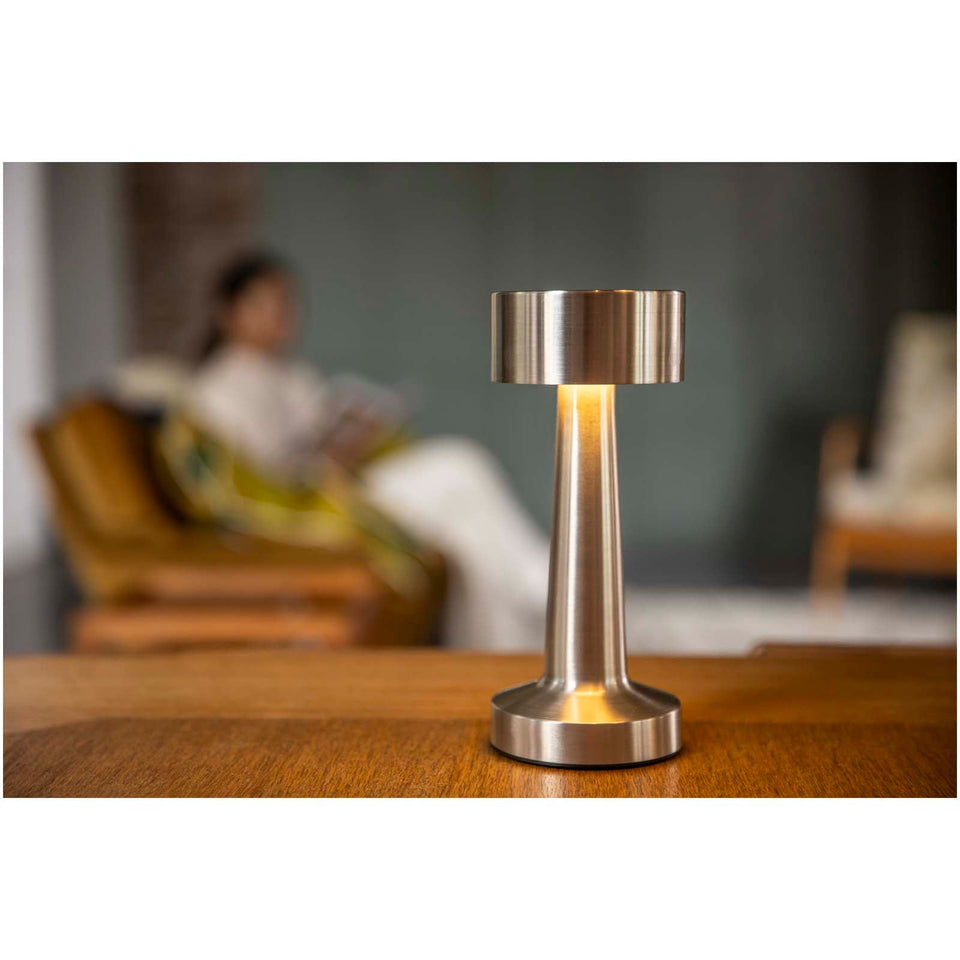 Lampada da tavolo ricaricabile e dimmerabile con 3 modalità di luce Aludra personalizzato con logo - Pubblienne