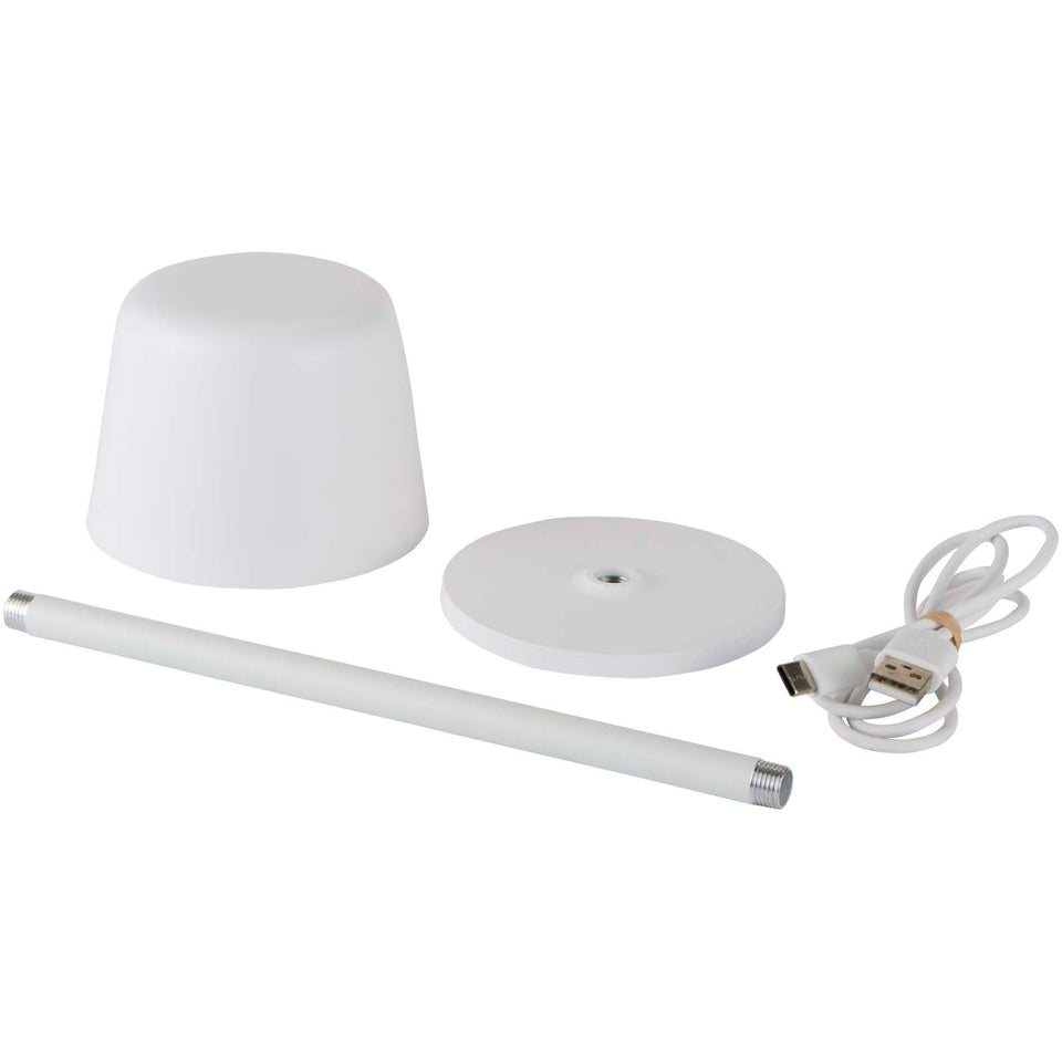 Lampada da tavolo ricaricabile e dimmerabile con 3 modalità di luce Alya personalizzato con logo - Pubblienne