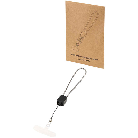 Lanyard da polso riciclato RCS con cavo di ricarica Type-C da 20 W integrato Arich personalizzato con logo - Pubblienne