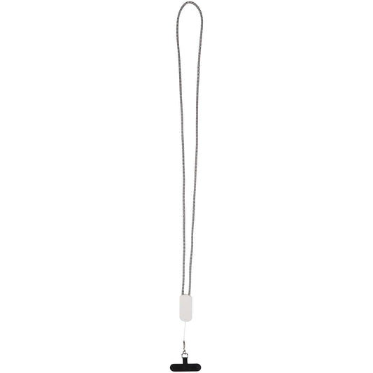 Lanyard per smartphone in plastica riciclata con cavo integrato 5-in-1 da 27 W Anser personalizzato con logo - Pubblienne