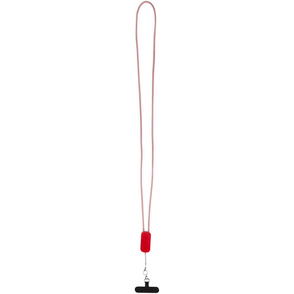Lanyard per smartphone in plastica riciclata con cavo integrato 5-in-1 da 27 W Anser personalizzato con logo - Pubblienne