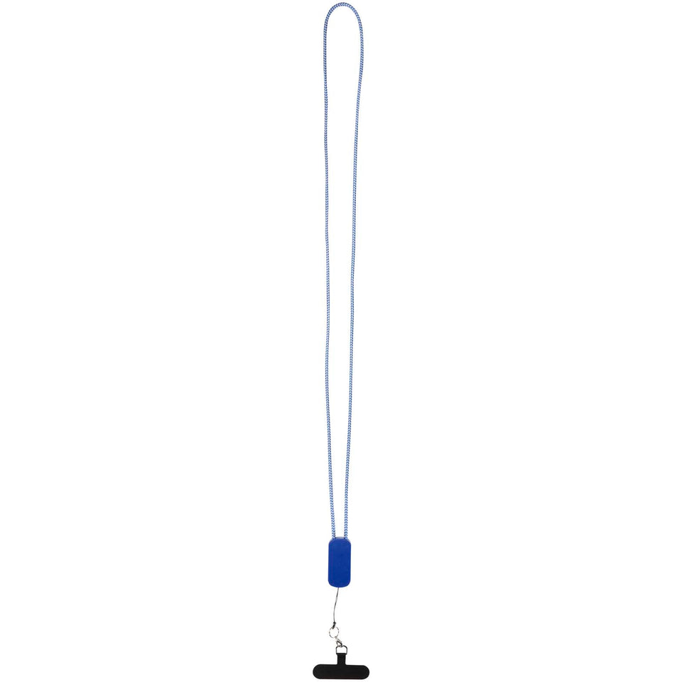Lanyard per smartphone in plastica riciclata con cavo integrato 5-in-1 da 27 W Anser personalizzato con logo - Pubblienne