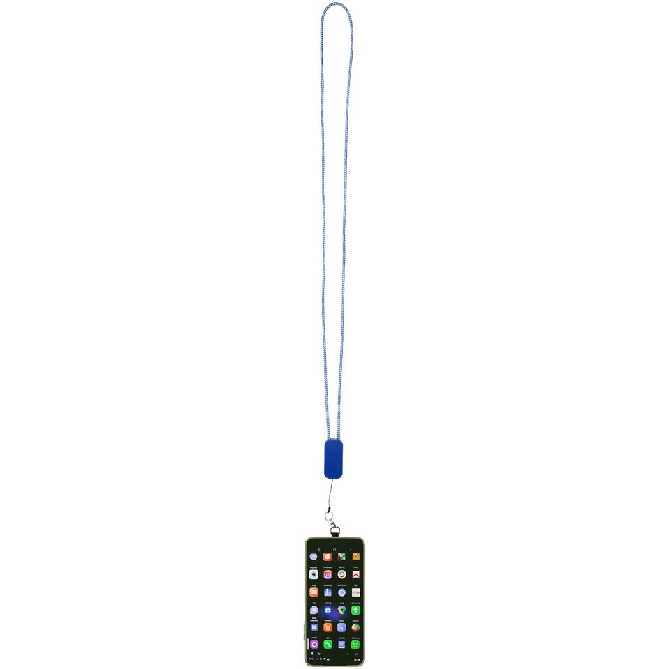 Lanyard per smartphone in plastica riciclata con cavo integrato 5-in-1 da 27 W Anser personalizzato con logo - Pubblienne