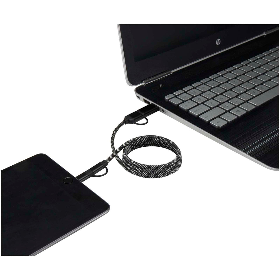 Cavo di ricarica magnetico 4 in 1 da 65 W e 100 cm, certificato RCS SMART personalizzato con logo - Pubblienne