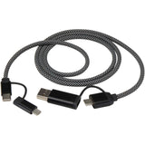 Cavo di ricarica magnetico 4 in 1 da 65 W e 100 cm, certificato RCS SMART personalizzato con logo - Pubblienne