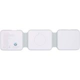 Caricabatterie wireless 3 in 1 da 15 W pieghevole in plastica riciclata Armus personalizzato con logo - Pubblienne