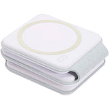 Caricabatterie wireless 3 in 1 da 15 W pieghevole in plastica riciclata Armus personalizzato con logo - Pubblienne