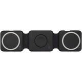 Caricabatterie wireless 3 in 1 da 15 W pieghevole in plastica riciclata Armus personalizzato con logo - Pubblienne