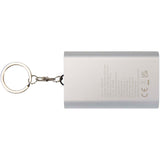 Power bank da 2000 mAh in alluminio riciclato con portachiavi Arcturus personalizzato con logo - Pubblienne
