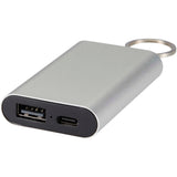 Power bank da 2000 mAh in alluminio riciclato con portachiavi Arcturus personalizzato con logo - Pubblienne