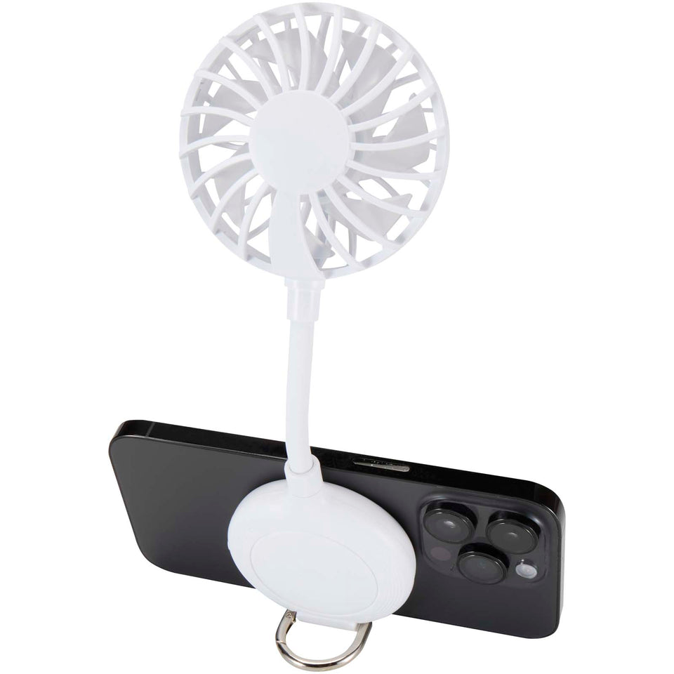 Ventilatore portatile magnetico in plastica riciclata Ventio personalizzato con logo - Pubblienne
